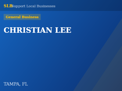 CHRISTIAN LEE — General Business in TAMPA, FL