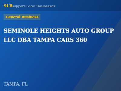 SEMINOLE HEIGHTS AUTO GROUP LLC DBA TAMPA CARS 360 — General Business in TAMPA, FL