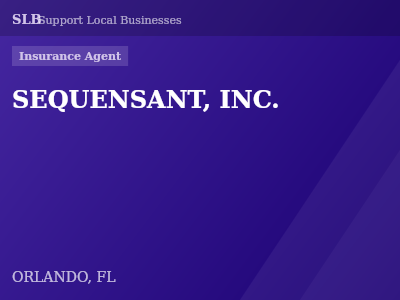 SEQUENSANT, INC. — Insurance Agent in ORLANDO, FL