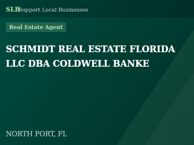 SCHMIDT REAL ESTATE FLORIDA LLC DBA COLDWELL BANKE — Real Estate Agent in NORTH PORT, FL