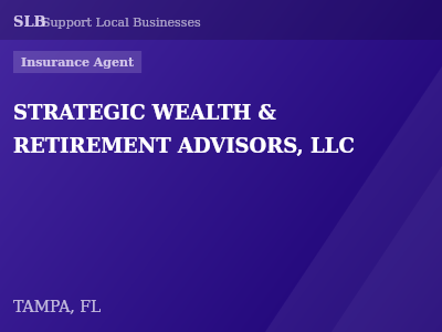 STRATEGIC WEALTH & RETIREMENT ADVISORS, LLC — Insurance Agent in TAMPA, FL