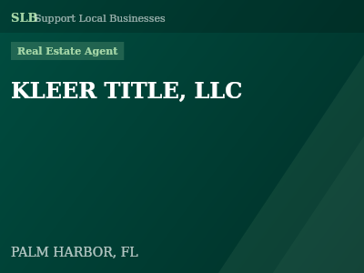 KLEER TITLE, LLC — Real Estate Agent in PALM HARBOR, FL