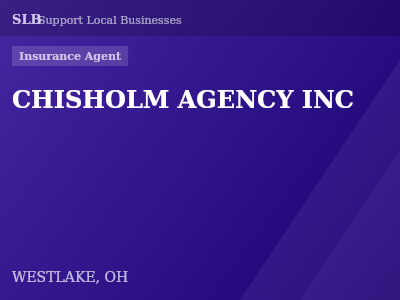 CHISHOLM AGENCY INC — Insurance Agent in WESTLAKE, OH