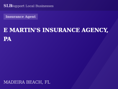 E MARTIN'S INSURANCE AGENCY, PA — Insurance Agent in MADEIRA BEACH, FL