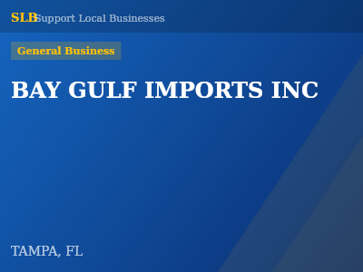 BAY GULF IMPORTS INC — General Business in TAMPA, FL