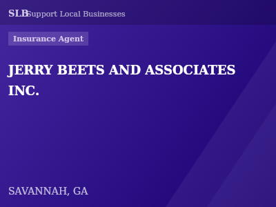 JERRY BEETS AND ASSOCIATES INC. — Insurance Agent in SAVANNAH, GA