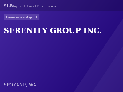 SERENITY GROUP INC. — Insurance Agent in SPOKANE, WA