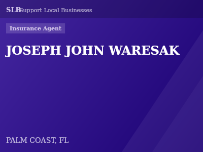 JOSEPH JOHN WARESAK — Insurance Agent in PALM COAST, FL