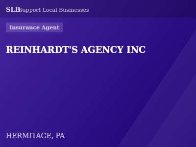 REINHARDT'S AGENCY INC — Insurance Agent in HERMITAGE, PA