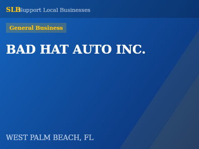 BAD HAT AUTO INC. — General Business in WEST PALM BEACH, FL