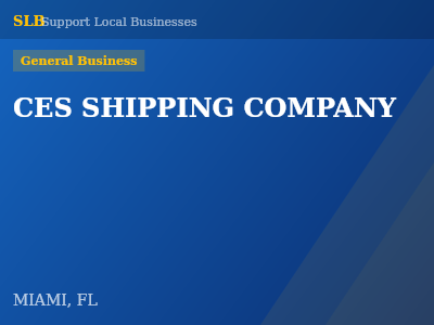 CES SHIPPING COMPANY — General Business in MIAMI, FL