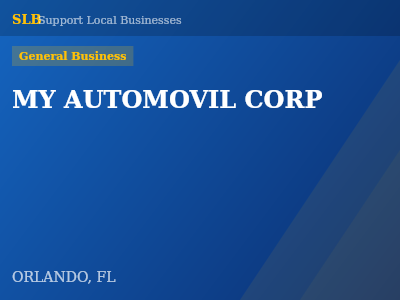 MY AUTOMOVIL CORP — General Business in ORLANDO, FL
