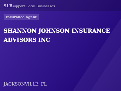 SHANNON JOHNSON INSURANCE ADVISORS INC — Insurance Agent in JACKSONVILLE, FL