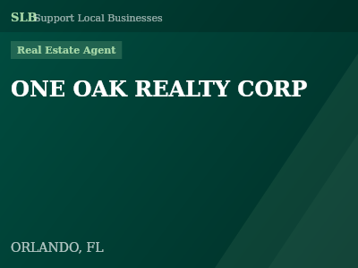 ONE OAK REALTY CORP — Real Estate Agent in ORLANDO, FL