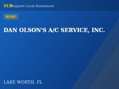 DAN OLSON'S A/C SERVICE, INC. — HVAC in LAKE WORTH, FL