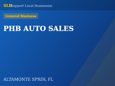 PHB AUTO SALES — General Business in ALTAMONTE SPRIN, FL