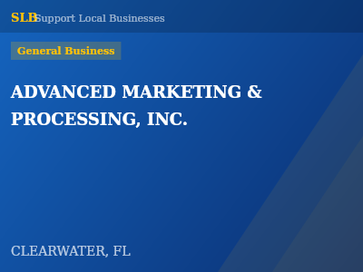 ADVANCED MARKETING & PROCESSING, INC. — General Business in CLEARWATER, FL