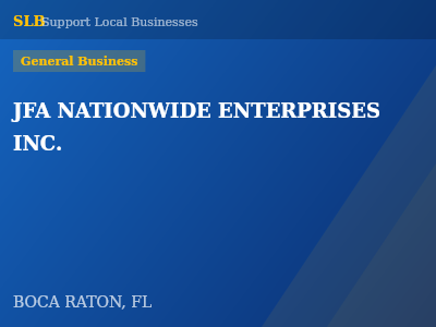 JFA NATIONWIDE ENTERPRISES INC. — General Business in BOCA RATON, FL