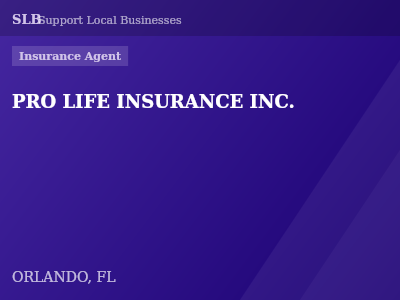 PRO LIFE INSURANCE INC. — Insurance Agent in ORLANDO, FL