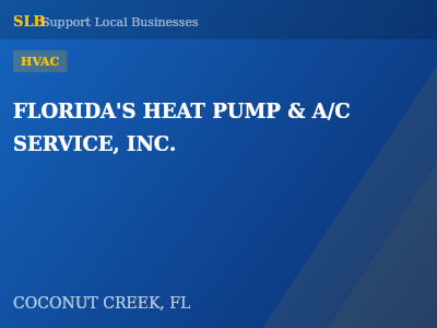 FLORIDA'S HEAT PUMP & A/C SERVICE, INC. — HVAC in COCONUT CREEK, FL