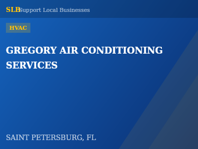 GREGORY AIR CONDITIONING SERVICES — HVAC in SAINT PETERSBURG, FL