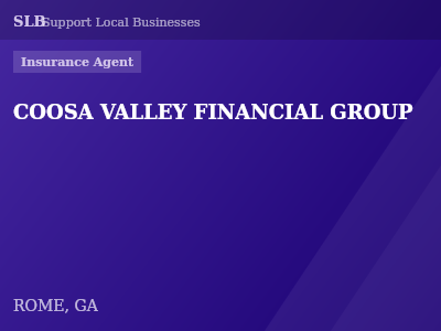COOSA VALLEY FINANCIAL GROUP — Insurance Agent in ROME, GA