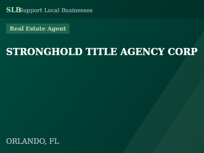 STRONGHOLD TITLE AGENCY CORP — Real Estate Agent in ORLANDO, FL