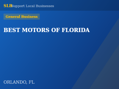 BEST MOTORS OF FLORIDA — General Business in ORLANDO, FL