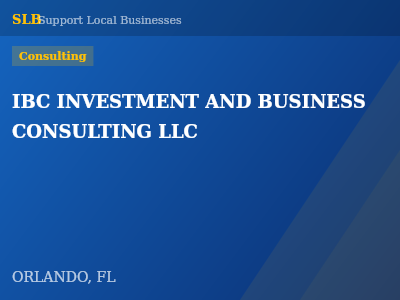 IBC INVESTMENT AND BUSINESS CONSULTING LLC — Consulting in ORLANDO, FL
