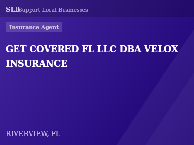 GET COVERED FL LLC DBA VELOX INSURANCE — Insurance Agent in RIVERVIEW, FL