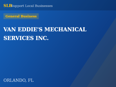 VAN EDDIE'S MECHANICAL SERVICES INC. — General Business in ORLANDO, FL