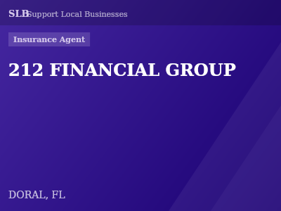 212 FINANCIAL GROUP — Insurance Agent in DORAL, FL