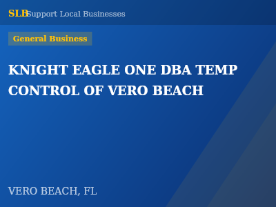 KNIGHT EAGLE ONE DBA TEMP CONTROL OF VERO BEACH — General Business in VERO BEACH, FL