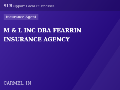 M & L INC DBA FEARRIN INSURANCE AGENCY — Insurance Agent in CARMEL, IN