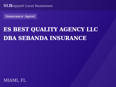 ES BEST QUALITY AGENCY LLC DBA SEBANDA INSURANCE — Insurance Agent in MIAMI, FL