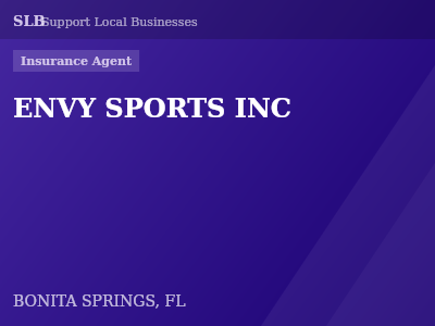 ENVY SPORTS INC — Insurance Agent in BONITA SPRINGS, FL