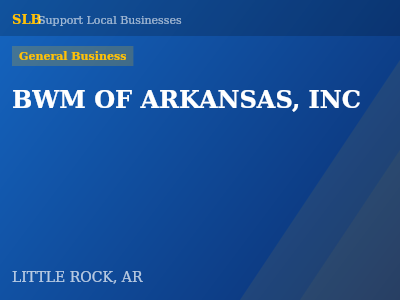 BWM OF ARKANSAS, INC — General Business in LITTLE ROCK, AR