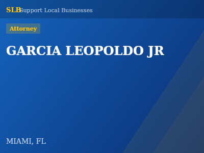 GARCIA LEOPOLDO JR — Attorney in MIAMI, FL
