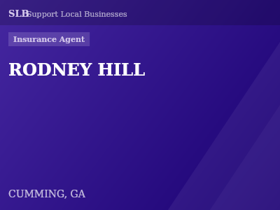 RODNEY HILL — Insurance Agent in CUMMING, GA