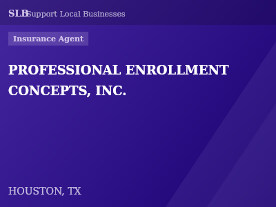PROFESSIONAL ENROLLMENT CONCEPTS, INC. — Insurance Agent in HOUSTON, TX