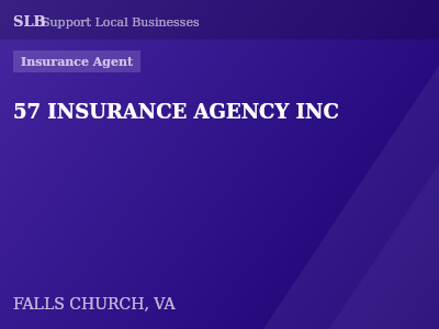 57 INSURANCE AGENCY INC — Insurance Agent in FALLS CHURCH, VA