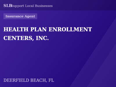 HEALTH PLAN ENROLLMENT CENTERS, INC. — Insurance Agent in DEERFIELD BEACH, FL