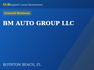 BM AUTO GROUP LLC — General Business in BOYNTON BEACH, FL