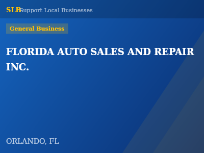 FLORIDA AUTO SALES AND REPAIR INC. — General Business in ORLANDO, FL