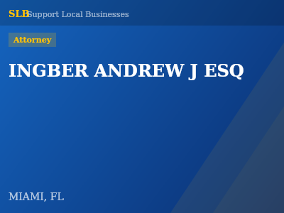 INGBER ANDREW J ESQ — Attorney in MIAMI, FL