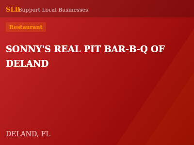 SONNY'S REAL PIT BAR-B-Q OF DELAND — Restaurant in DELAND, FL
