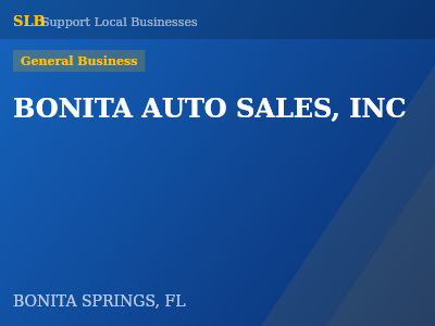 BONITA AUTO SALES, INC — General Business in BONITA SPRINGS, FL
