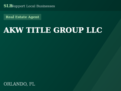 AKW TITLE GROUP LLC — Real Estate Agent in ORLANDO, FL