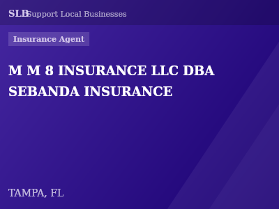 M M 8 INSURANCE LLC DBA SEBANDA INSURANCE — Insurance Agent in TAMPA, FL