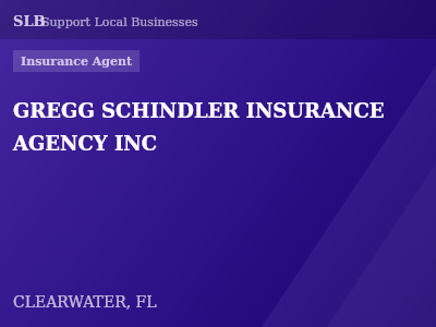 GREGG SCHINDLER INSURANCE AGENCY INC — Insurance Agent in CLEARWATER, FL